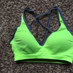 Pink sports bra